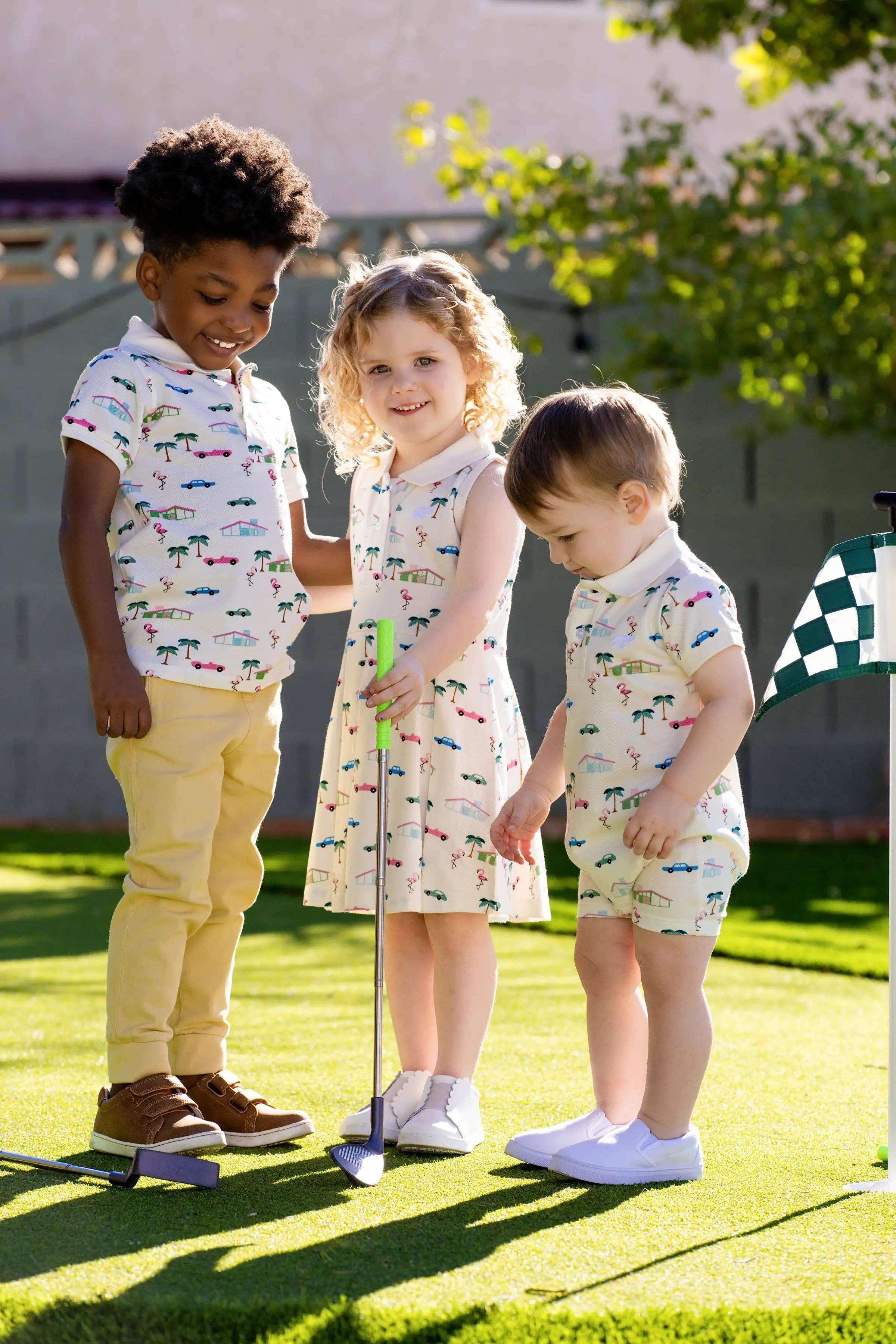 Kid Pleated Tennis Dress_Retro Palm Springs: Girl / Retro Palm Springs