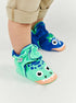 T-Rex & Triceratops Dinosaurs Non-Slip Baby Booties: 12-18 Months