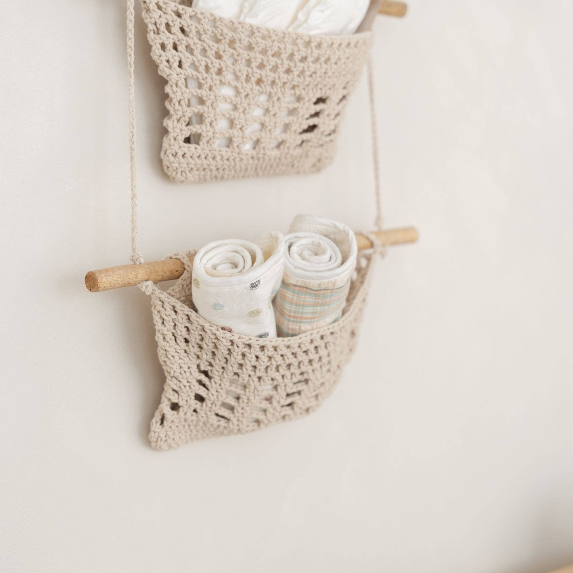 Crane Baby - Charlie Farmhouse 3 Tier Toy Hanging Wall Storage