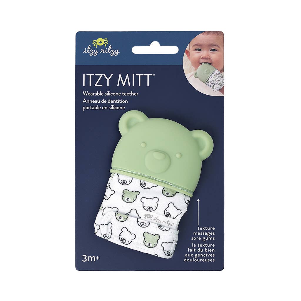 Itzy RitzItzy Mitt™ Silicone Teething Mitts: Bow