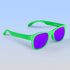 Roshambo Eyewear - Bright Green Sunglasses: Toddler (Ages 2-4) / Chrome Polarized Lens