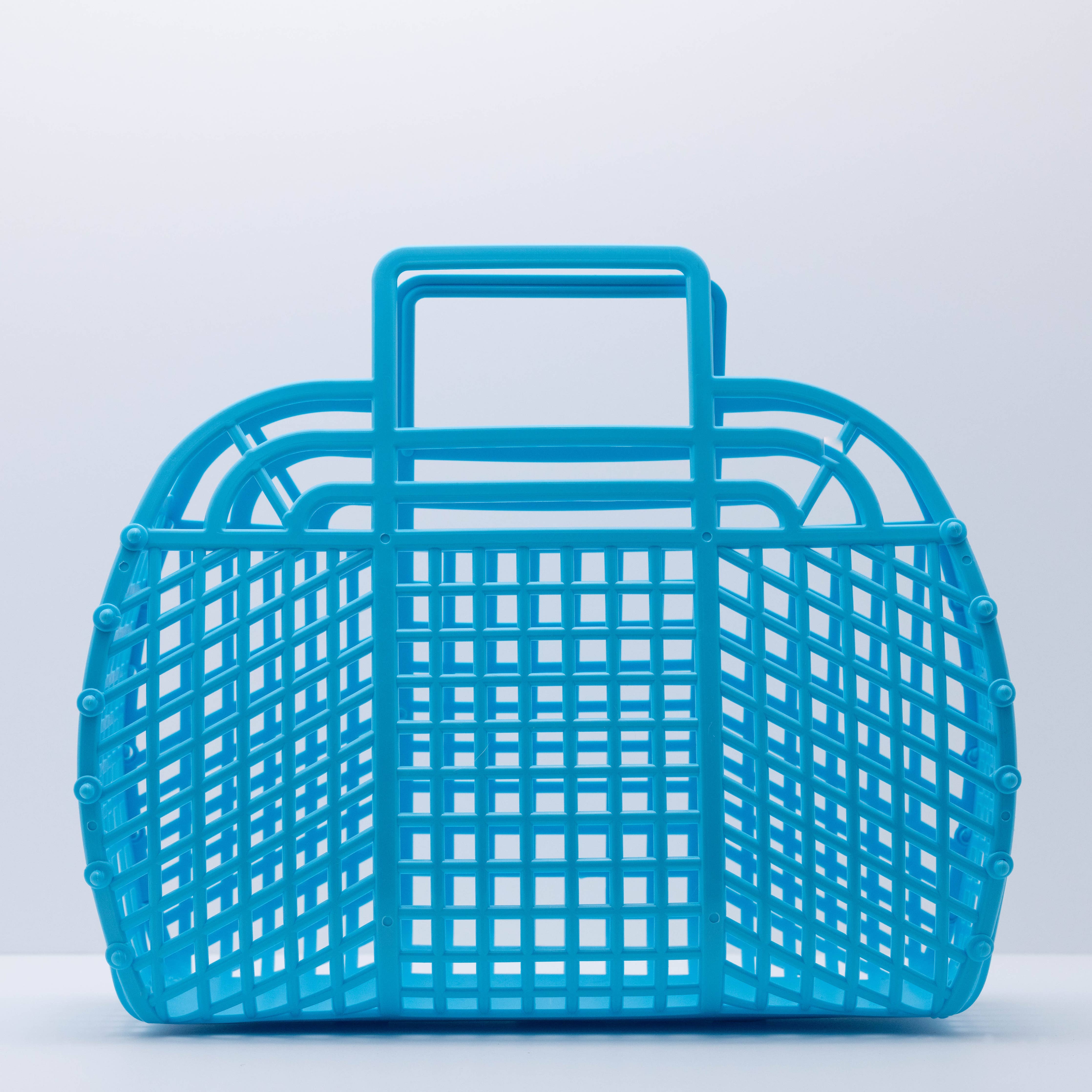 JustforZo boutique, Inc. - Large Retro Jelly Baskets, Summer! - 𝙈𝙖𝙙𝙚 𝙞𝙣 𝙐𝙎𝘼!: Turquoise