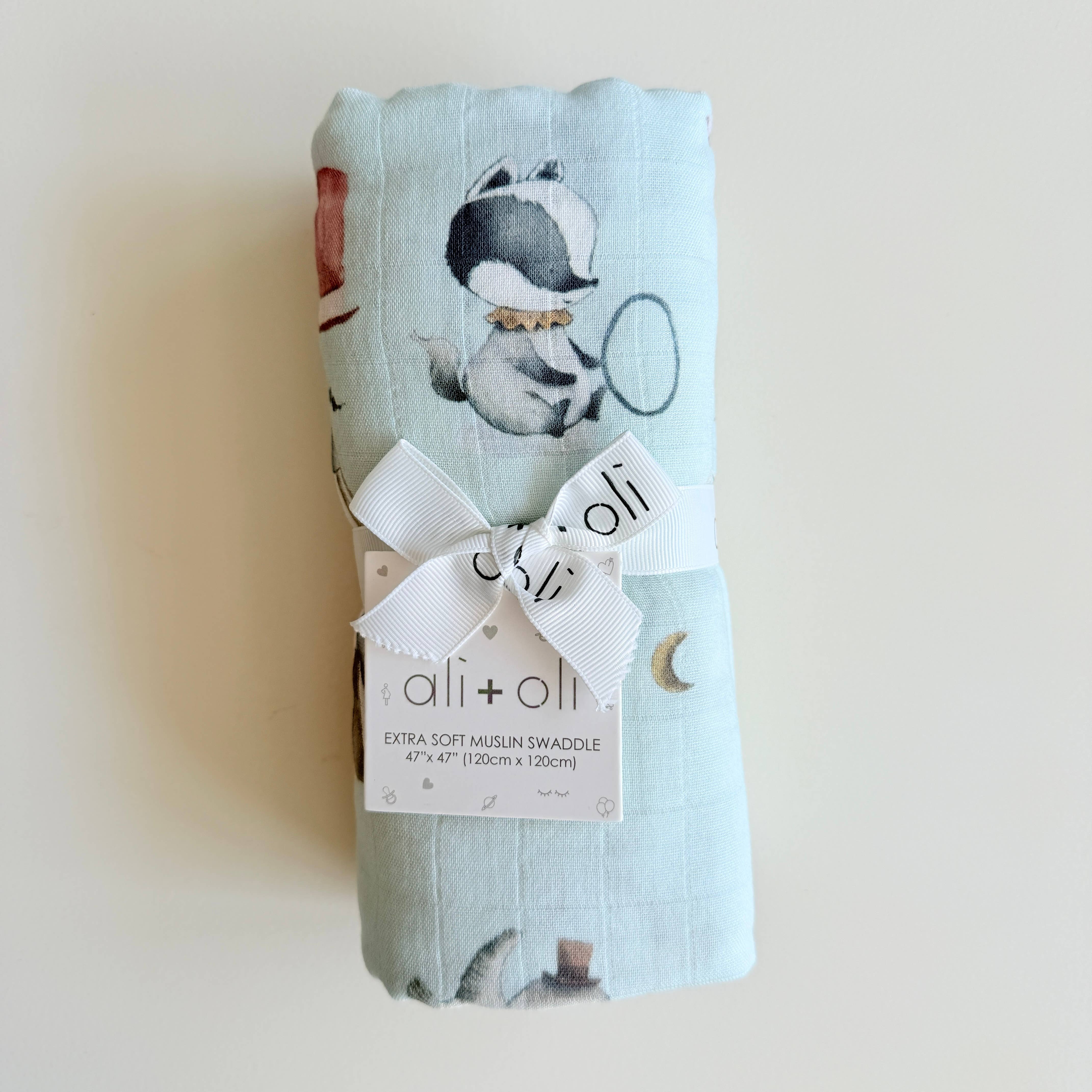 Ali+Oli - Bamboo Muslin Swaddle Blanket (Circus)