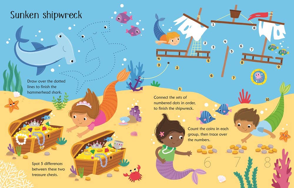 HarperCollins - Wipe-Clean Mermaid Activities : Usborne