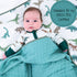 LollyBanks - Dinosaur Toddler 100% Cotton Baby Toddler Muslin Blanket