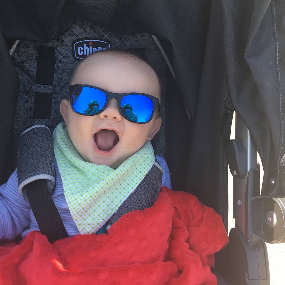Roshambo Eyewear - Black Sunglasses for Baby, Kids, Teens & Adults: Toddler (Ages 2-4) / Chrome Polarized Lens