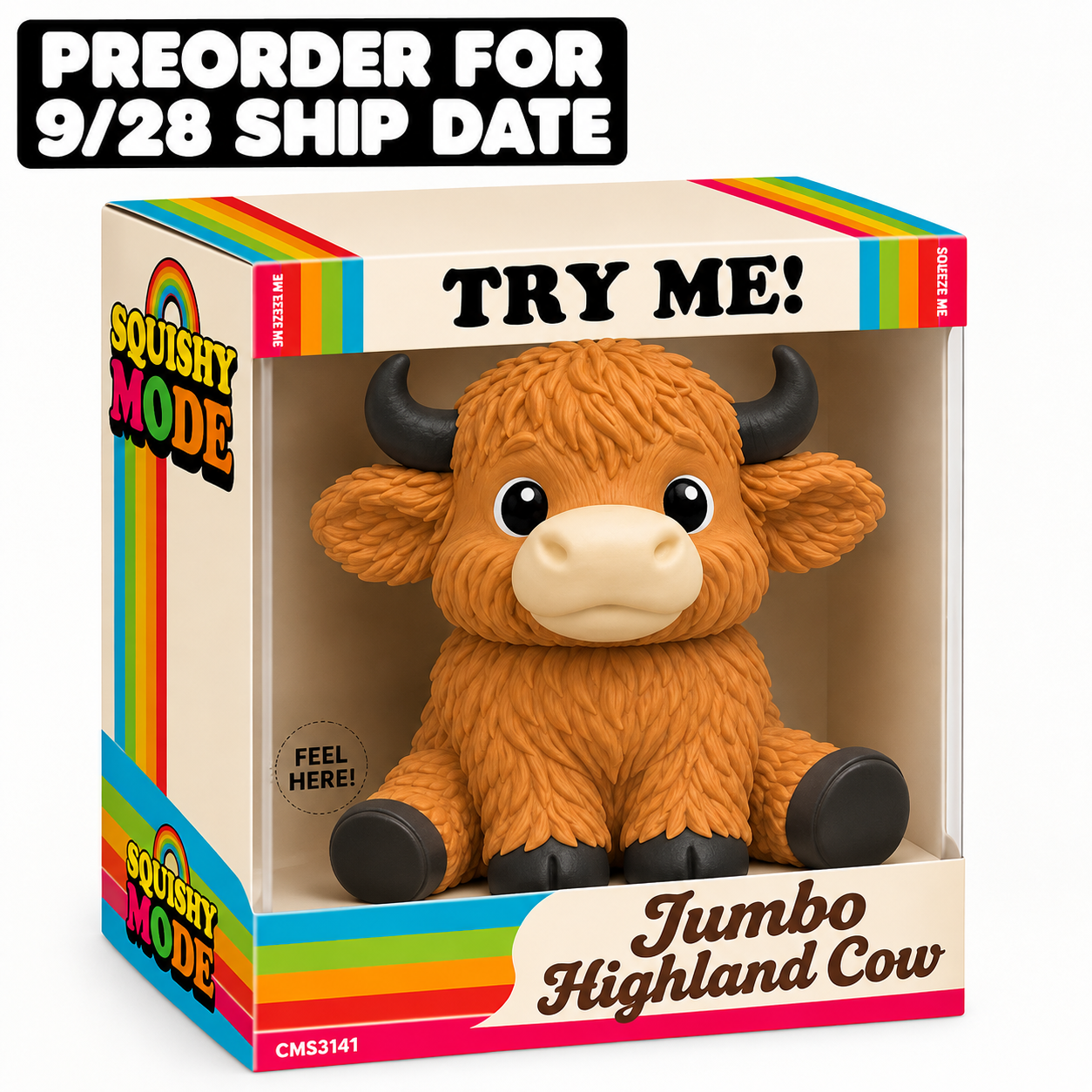 Squishy Mode Jumbo Highland Cow Sensory Toys