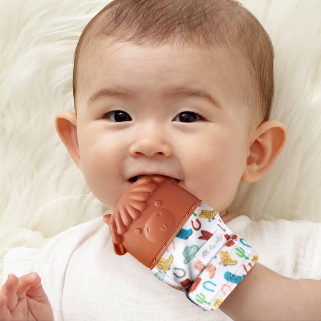 Itzy Mitt™ Silicone Teething Mitts: Cactus