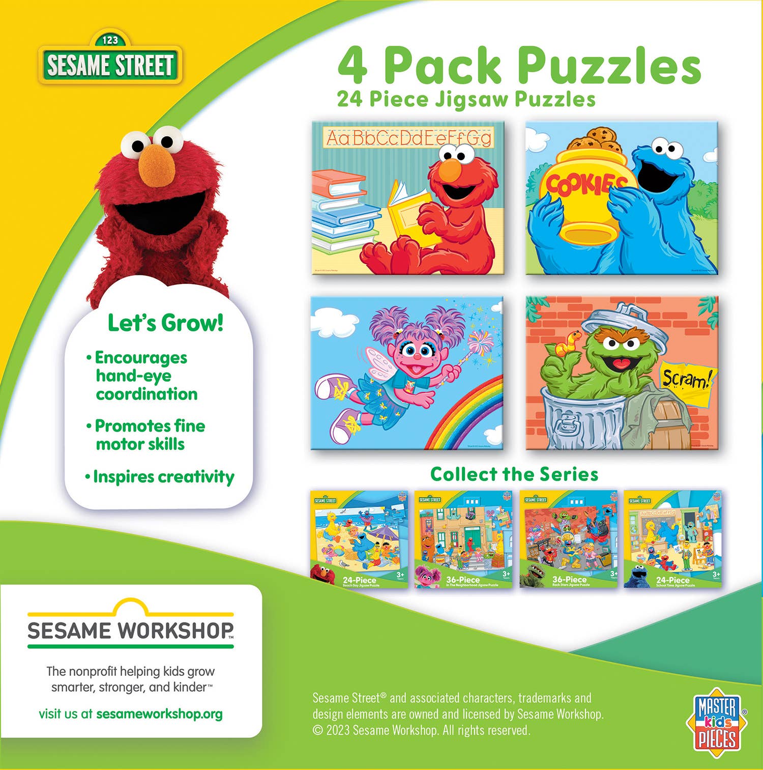 Sesame Street 4-Pack 24 Piece Puzzles