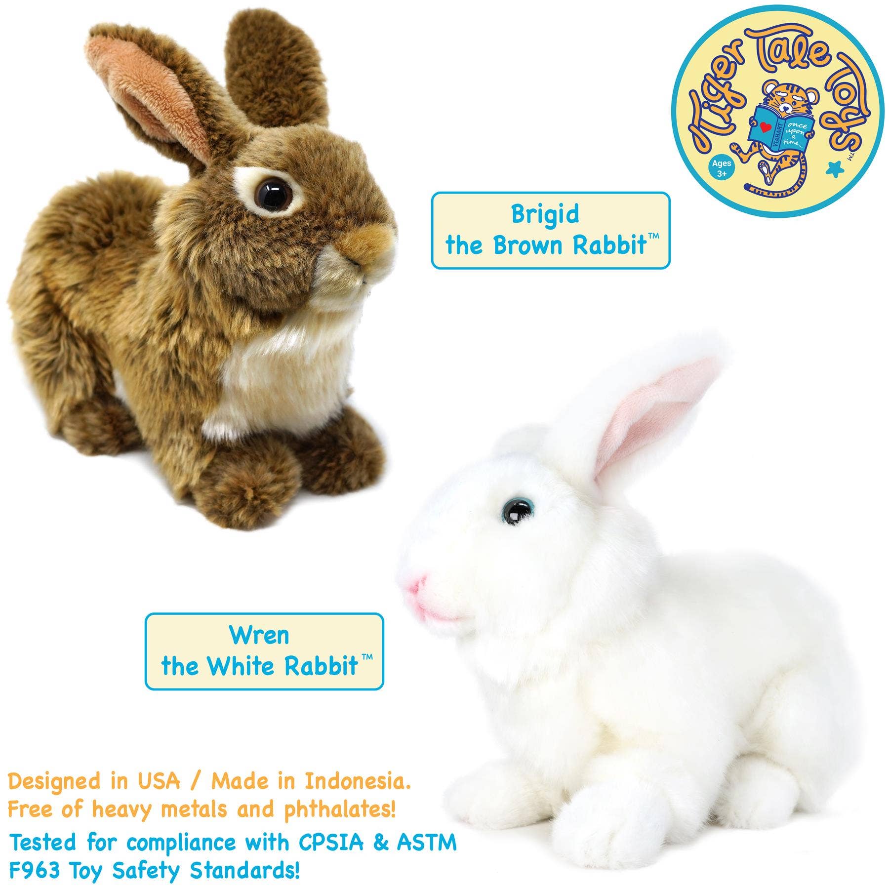 VIAHART Toy Co. - Brigid The Brown Rabbit | 10 Inch Stuffed Animal Plush | By TigerHart Toys