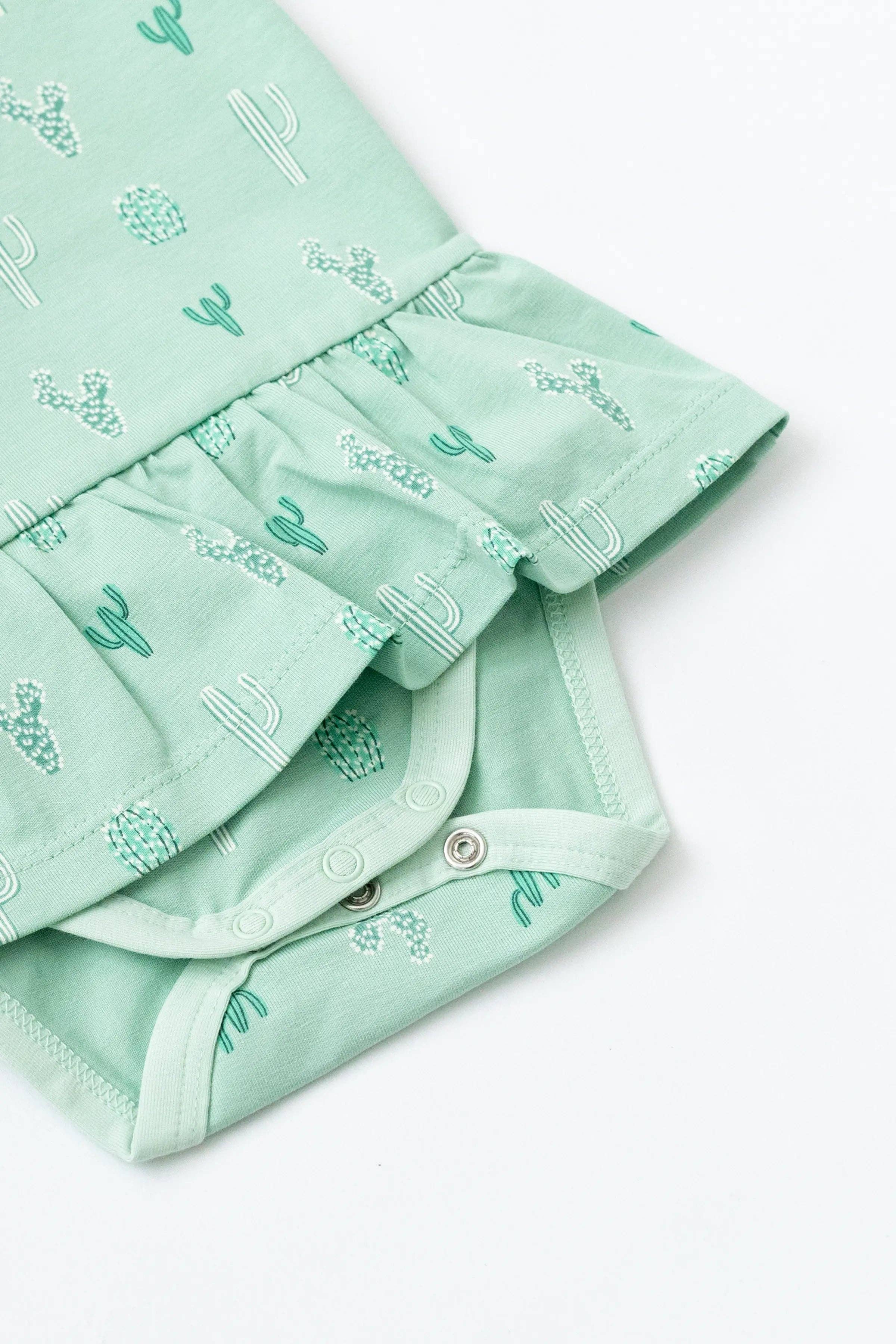 Short Sleeve All Dressed Up Bodysuit_Green Cactus