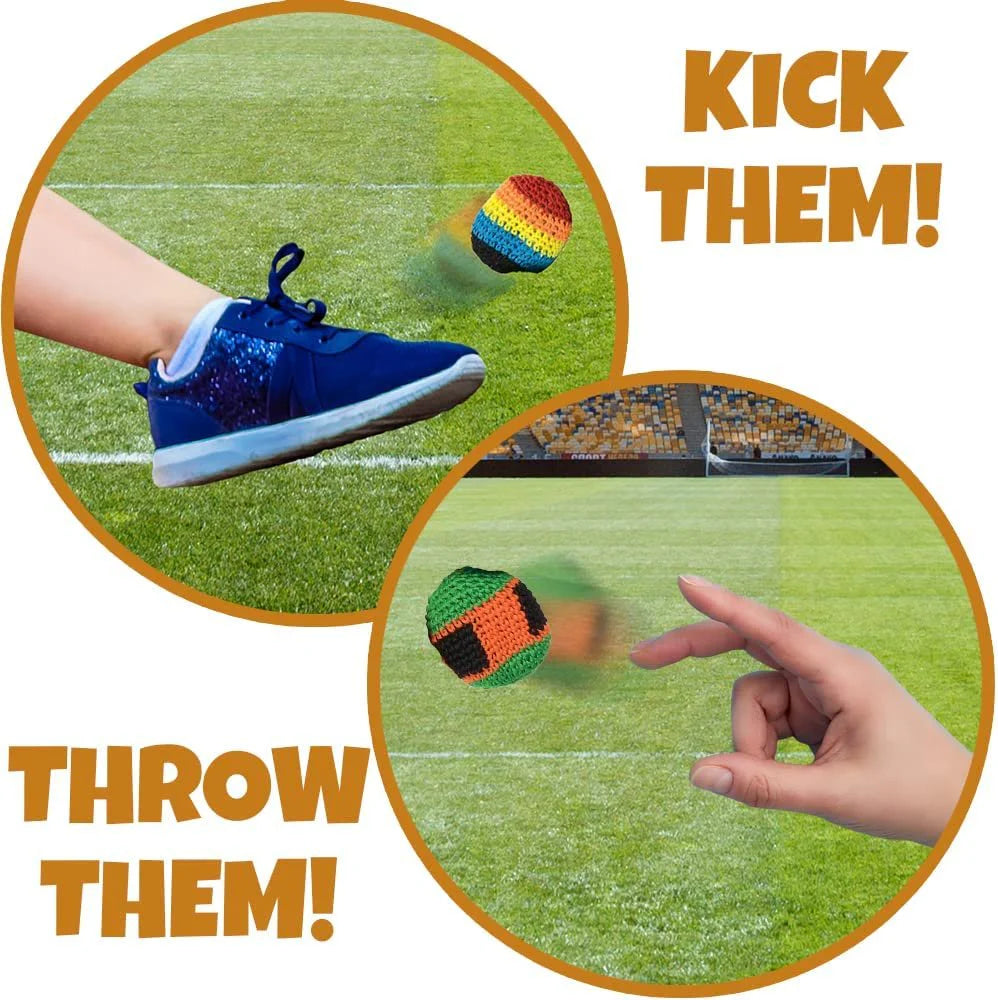 Handmade Knitted Kickballs (Hackey Sack)