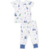 Angel Dear Golf Things - Short Sleeve Loungewear Set | Ivory