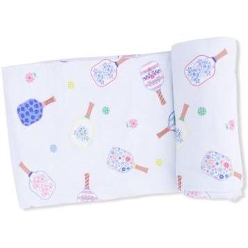 Angel Dear Floral Pickleball - Swaddle Blanket | Blue