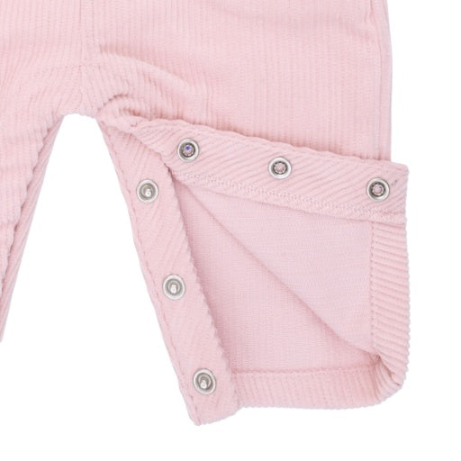 Angel Dear Veiled Pink Corduroy Uni Old School Overall with Horse Applique