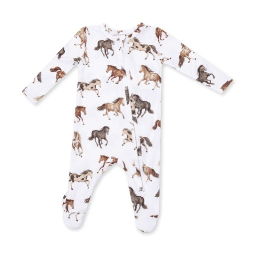Angel Dear Wild Horses 2 Way Zipper Footie