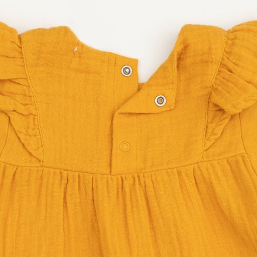 Angel Dear Baby Sunflower Long Sleeve Ruffle Tunic and Smocked Waist Pant