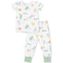 Angel Dear Pickles Playing Pickleball - Short Sleeve Loungewear Set | Ivory
