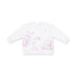 Angel Dear Golf Drop Sleeve Sweatshirt White and Pink
