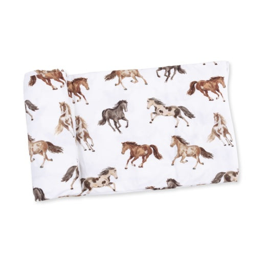 Angel Dear Wild Horses Swaddle Blanket
