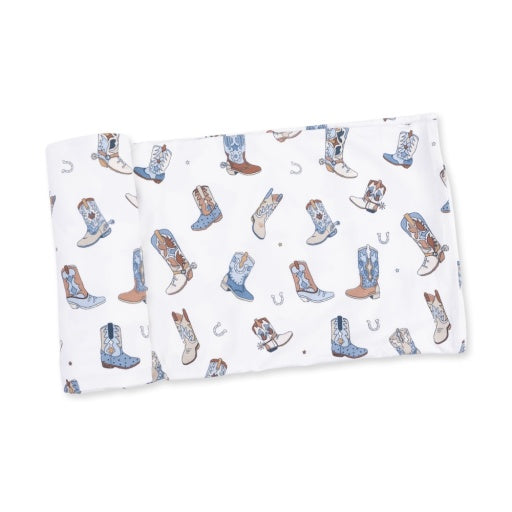 Angel Dear Buckaroo Boots Swaddle Blanket