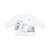 Angel Dear Golf Drop Sleeve Sweatshirt White