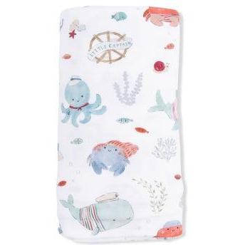 Angel Dear Sailor Sea Creatures - Swaddle Blanket | Ivory