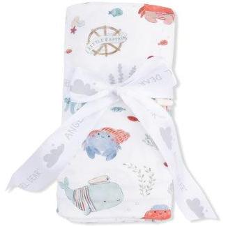 Angel Dear Sailor Sea Creatures - Swaddle Blanket | Ivory