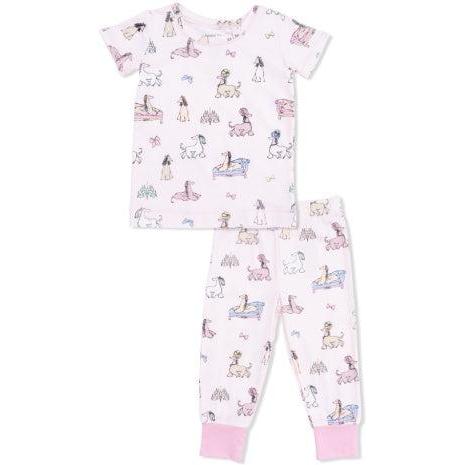 Angel Dear Fancy Hounds with Bows - Short Sleeve Loungewear Set | Pink