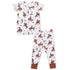 Angel Dear Buckaroo Western - Short Sleeve Loungewear Set | Cream