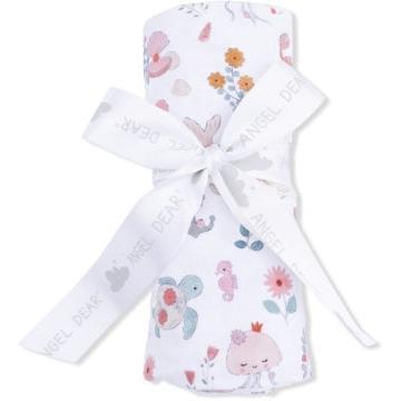 Angel Dear Garden Sea Creatures - Swaddle Blanket | White