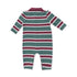 Angel Dear Rugby Stripe Green Polo Romper
