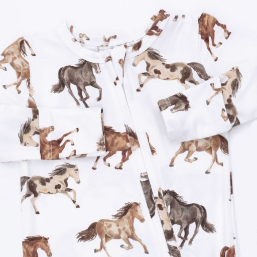 Angel Dear Wild Horses 2 Way Zipper Footie