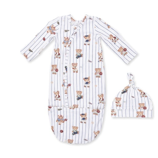 Angel Dear Mixed Sports Bears Bundle Gown and Knotted Hat
