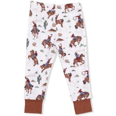 Angel Dear Buckaroo Western - Short Sleeve Loungewear Set | Cream