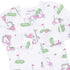 Angel Dear Golf Carts Pink 2 Way Ruffle Back Zipper Footie