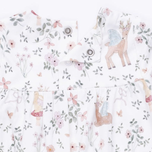 Angel Dear Enchanted Woodland Smocked Long Sleeve Romper