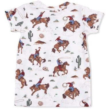 Angel Dear Buckaroo Western - Short Sleeve Loungewear Set | Cream