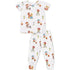 Angel Dear Vintage Cowboys - Short Sleeve Loungewear Set | Off White