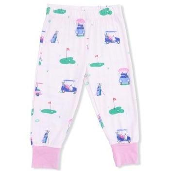 Angel Dear Vintage Golf Carts Pink - Short Sleeve Loungewear Set | Pink