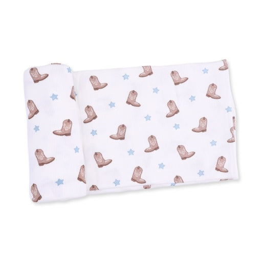 Angel Dear Mini Cowboy Boots Swaddle Blanket