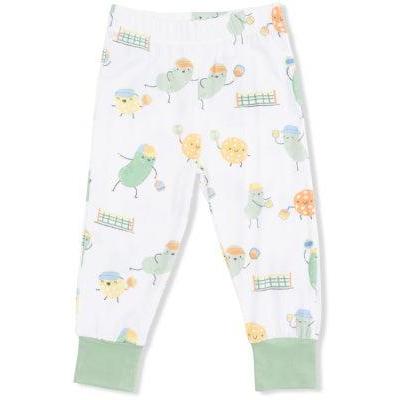 Angel Dear Pickles Playing Pickleball - Short Sleeve Loungewear Set | Ivory