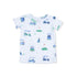 Angel Dear Vintage Golf Carts Blue Short Sleeve Loungewear Set