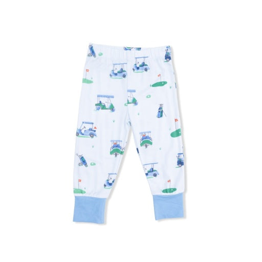 Angel Dear Vintage Golf Carts Blue Short Sleeve Loungewear Set