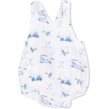 Angel Dear Baby Golf Carts Blue - Retro Sunsuit | Ivory, Blue