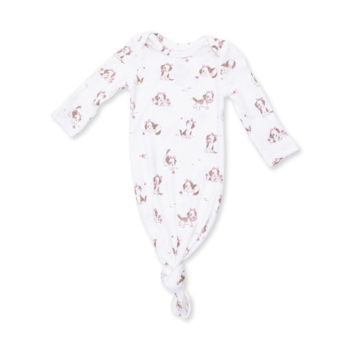 Angel Dear Explorer Puppy Pink Knotted Gown and Knot Headband