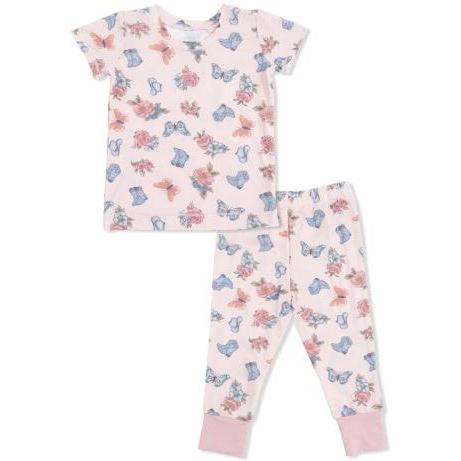 Angel Dear Country Girl Boots - Short Sleeve Loungewear Set | Pink