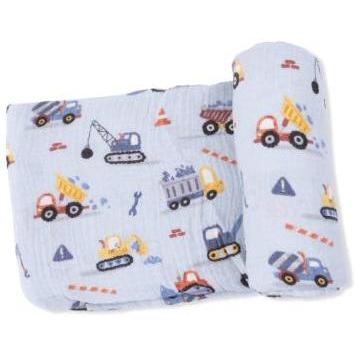 Angel Dear Crayon Construction - Swaddle Blanket | Blue