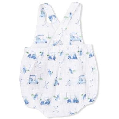 Angel Dear Baby Golf Carts Blue - Retro Sunsuit | Ivory, Blue