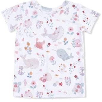 Angel Dear Garden Sea Creatures - Short Sleeve Loungewear Set | White